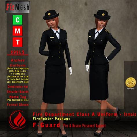 Second Life Marketplace - F-Guard F&R Class A Uniform - female ...