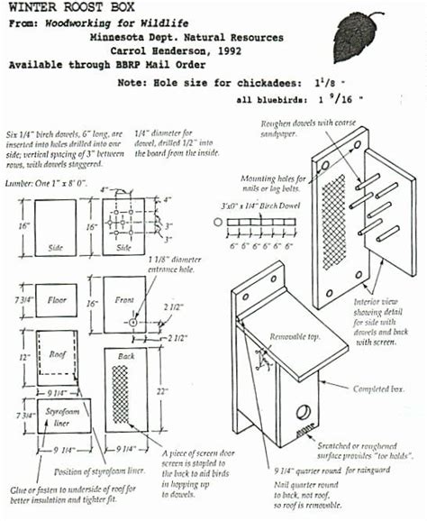 Printable Peterson Bluebird House Plans - Printable Word Searches