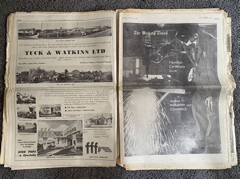 OLD NEWSPAPER: The Waikato Times 1964 - Hamilton Centenary Edition