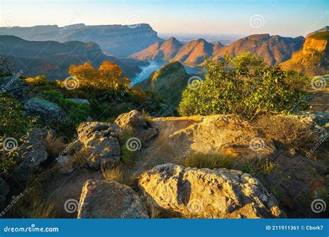 Three Rondavels and Blyde River Canyon at Sunset, South Africa 46 Stock ...