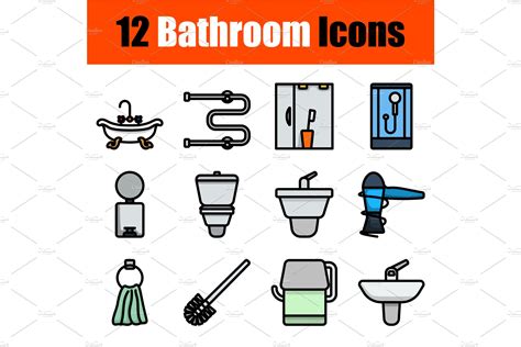 Bathroom Icon Set | Icons ~ Creative Market