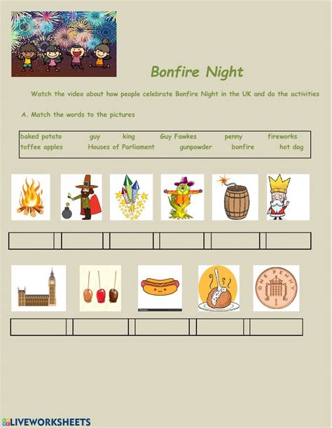 Bonfire Night worksheet | Bonfire night, Bonfire, Night