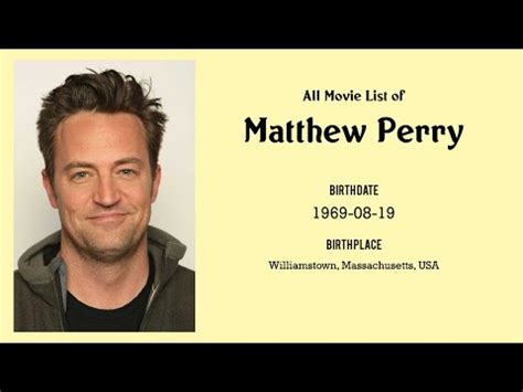 Matthew Perry Movies list Matthew Perry| Filmography of Matthew Perry - YouTube