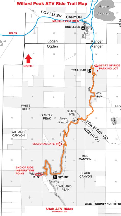 willard-peak-trail-map | ATVTrailsInUtah.com