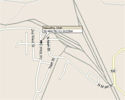 Hiawatha, Utah Map.