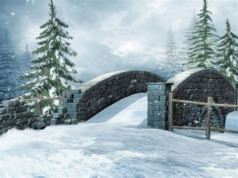 Winter Covered Bridge Wallpaper - WallpaperSafari