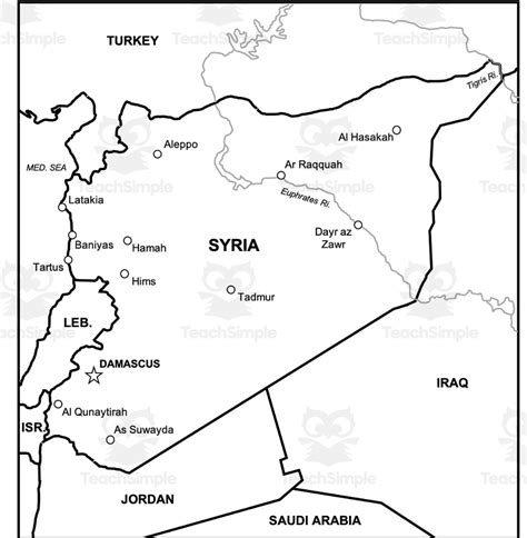 Syria Map Resources by Teach Simple