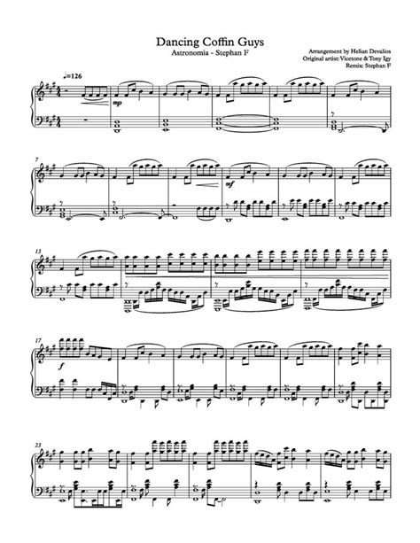 Christina Astronomia Coffin Dance Meme Song Sheet Music Piano Solo | Hot Sex Picture