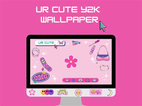 Ur Cute Y2K Wallpaper Aesthetic Pink Cute Desktop Wallpaper Screensaver ...