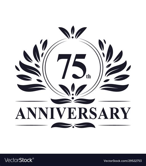 75th anniversary logo 75 years celebration Vector Image