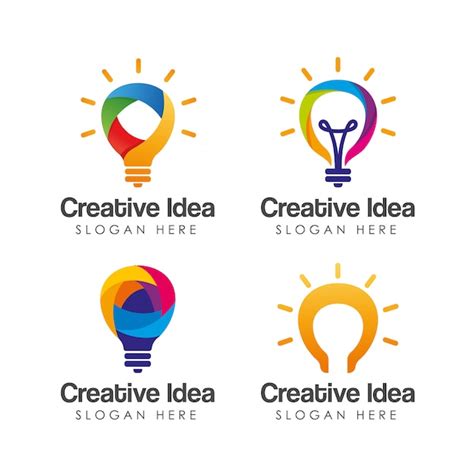 Colorful creative idea logo template. | Premium Vector