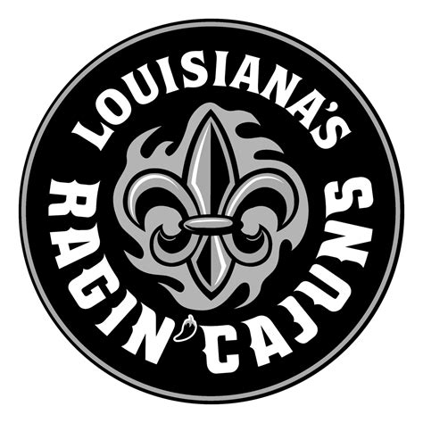 La Lafayette Ragin Cajuns Logo Black and White – Brands Logos