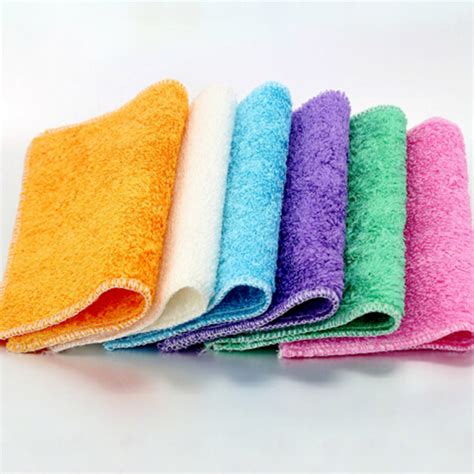 Towels & Dishcloths Home & Garden Wiping Rags Bamboo Fiber Towel Cleaning Washing Dish Cloth ...