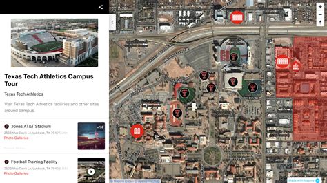 Texas Tech Athletics Campus Tour | Interactive Map