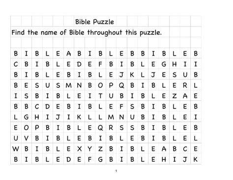 B-I-B-L-E Puzzle Worksheet - Ministry To Children