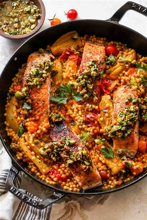 Mediterranean Salmon Skillet - Dishing Out Health