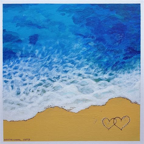 ACRYLIC PAINTING | Beach, Waves, Sands, You and Me