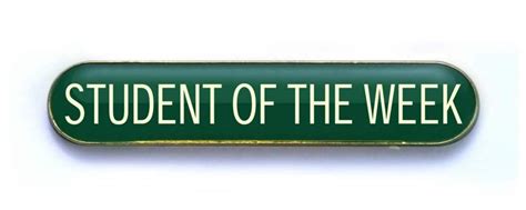 Student Of The Week Badge Green (Pack Of 5) - School Merit Stickers