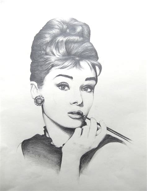 Audrey Hepburn - HB Pencil by FatBabyDave on DeviantArt