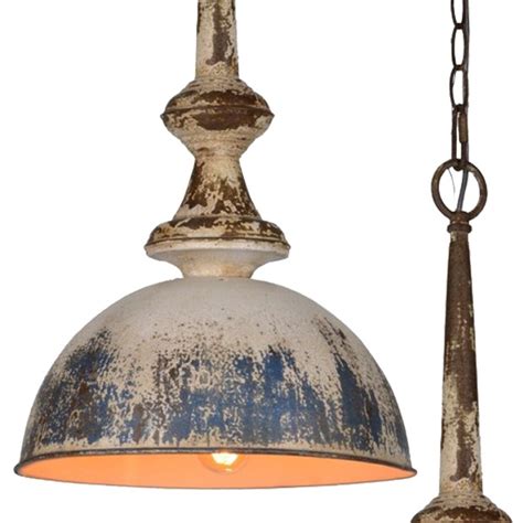 Distressed Metal Pendant Light | Metal pendant light, Pendant light, Rustic farmhouse lights