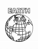 Earth Coloring Page Printable sketch template