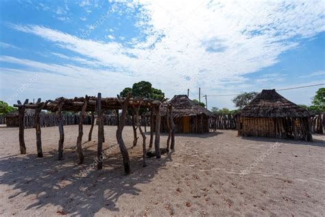 Traditional african village with houses — Stock Photo © artush #76942691