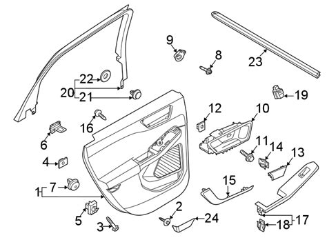 Ford Escape Applique - door trim panel. Door interior - LJ6Z78239A00AD | Lakeland Ford Online ...