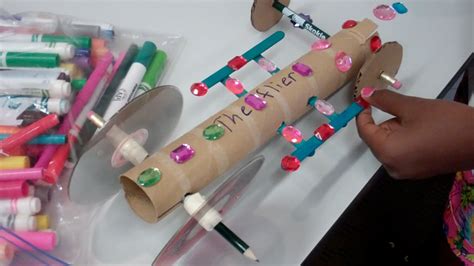 This is an easy to make rubberband car using a paper towel tube for the body. I've made these ...