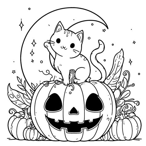 Halloween Cat to Print coloring page - Download, Print or Color Online for Free