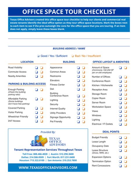 Free Checklist - Texas Office Advisors