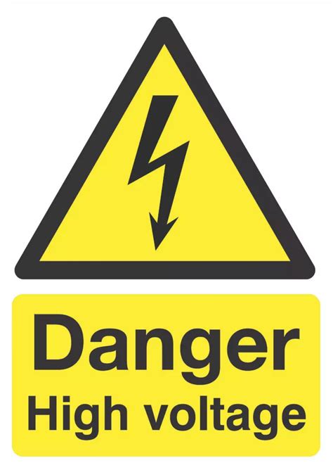 Electrical Safety "Danger High Voltage" Sign 210mm x 148mm - Screwfix