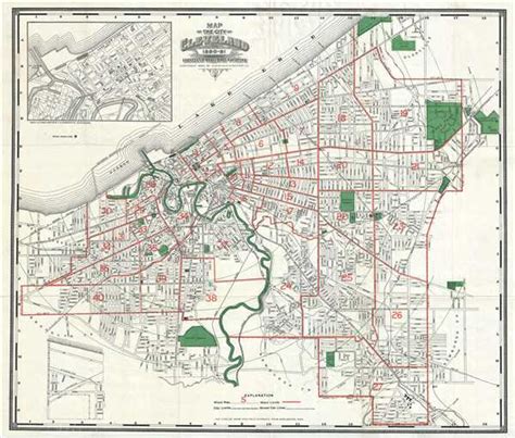 Map of the City of Cleveland for 1890-91.: Geographicus Rare Antique Maps