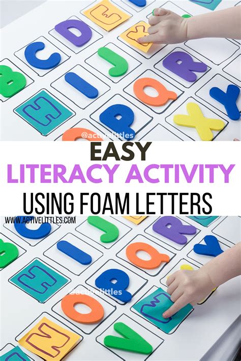 Easy Literacy Activity using Foam Letters - Active Littles in 2021 ...