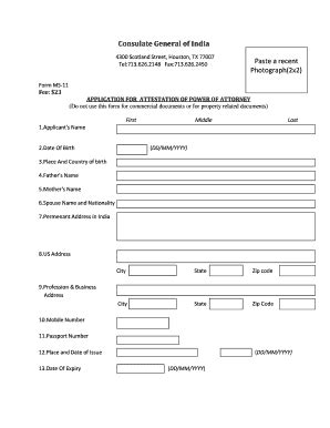 Indian Consulate Houston - Fill Online, Printable, Fillable, Blank ...