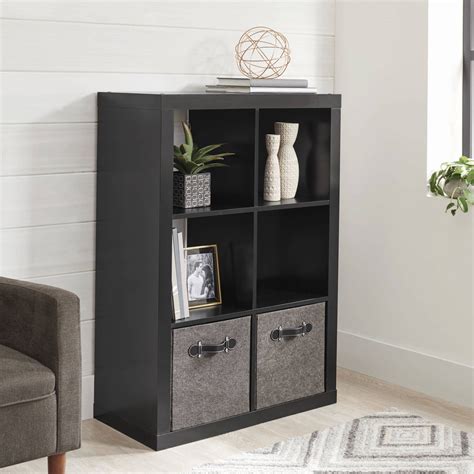 (Set of 6) Better Homes and Gardens 6 Cube Storage Organizer, Black - Walmart.com