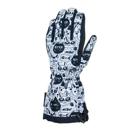 Kids' Black & White Cats Tootex Breathable And Waterproof Glove For Ki – Excens Sports - Matt