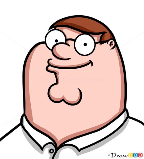 How to Draw Peter Griffin Face, Cartoon Characters - How to Draw, Drawing Ideas, Draw Something ...