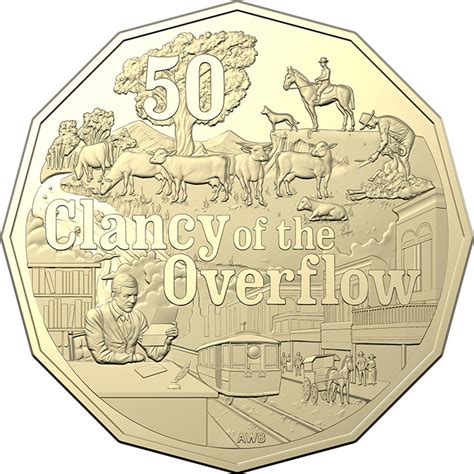 2020 50c Banjo Paterson - Clancy Of The Overflow Unc Coin - Presented ...