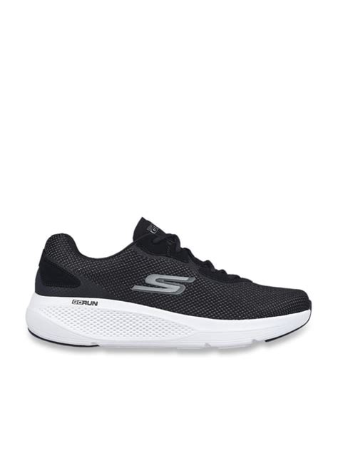 Buy Skechers Mens GO RUN ELEVATE Black White Running Shoes for Men at ...