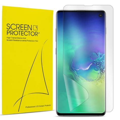CoverON Samsung Galaxy S10 Screen Protector Self Healing Anti Scratch Premium TPU Screen ...
