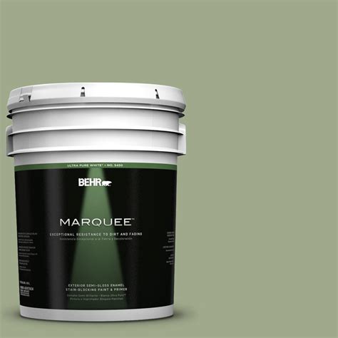 BEHR MARQUEE 5-gal. #PMD-36 Mountain Sage Semi-Gloss Enamel Exterior ...