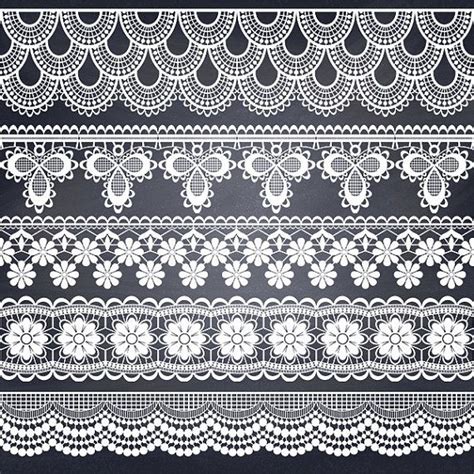 Lace Borders Clipart, White Lace Borders, Wedding Lace, Digital Borders ...