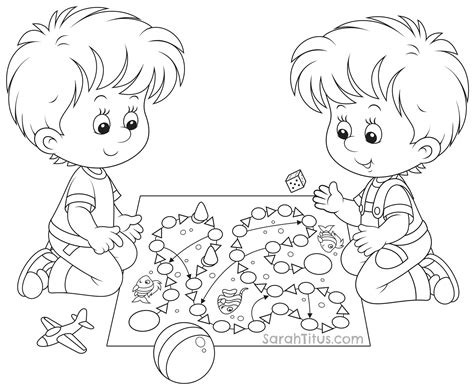 Kids Playing Outside Coloring Pages at GetDrawings | Free download