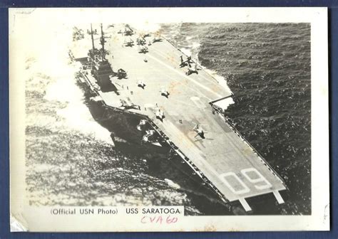 USS SARATOGA CV-60 Aircraft Carrier Official US Navy Photo Bonney Lake ...