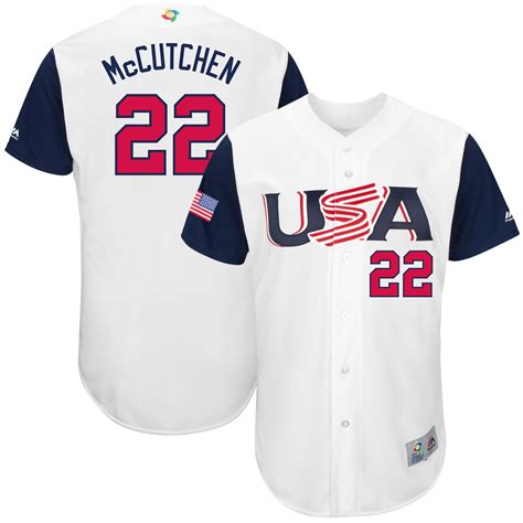 Majestic Andrew McCutchen USA Baseball White 2017 World Baseball Classic Authentic Jersey