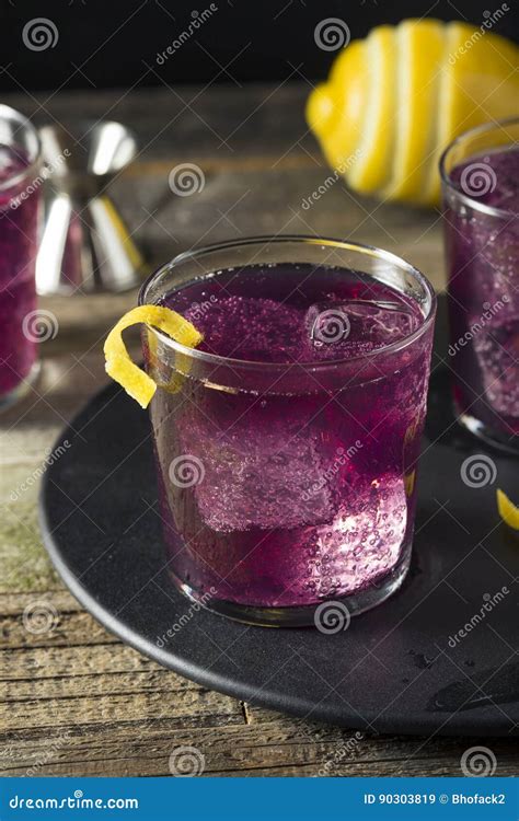 Homemade Purple Haze Cocktail Stock Image - Image of cold, drink: 90303819