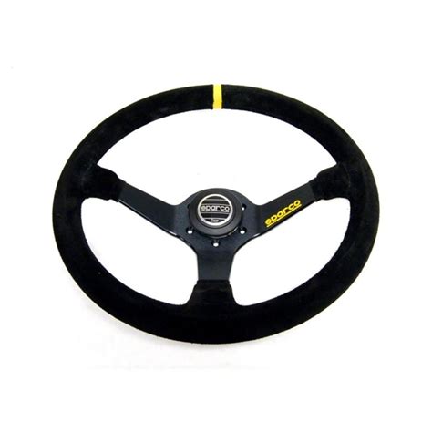 Sparco Racing 345 - Black Suede Steering Wheel 350mm - Elegant Drift Shop