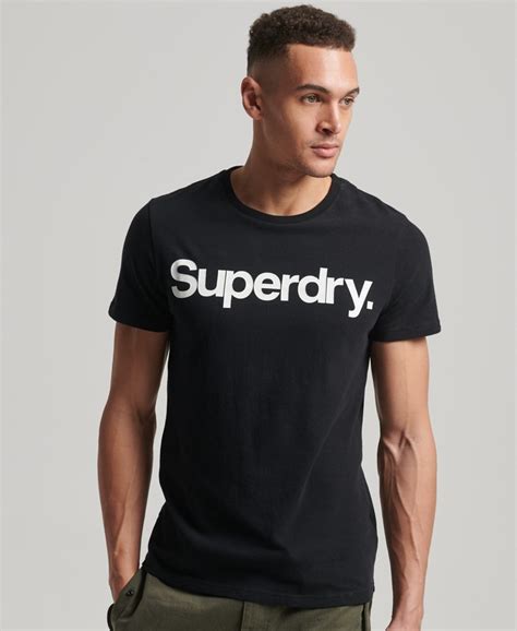 Mens - Core Logo T-Shirt in Black | Superdry UK