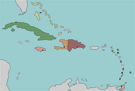 Maps Of The Caribbean Islands And Their Capitals - Islands With Names