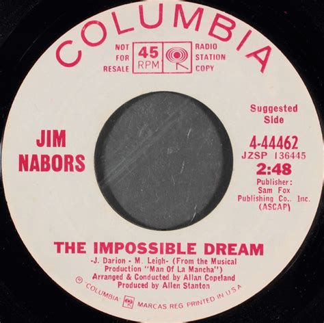 Jim Nabors – The Impossible Dream (1968, Vinyl) - Discogs